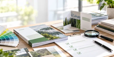 Druckerei Becker GmbH - Druckprodukte, Papiermuster und Prüfliste zu Umweltaussagen nach den neuen EmpCo-Regeln